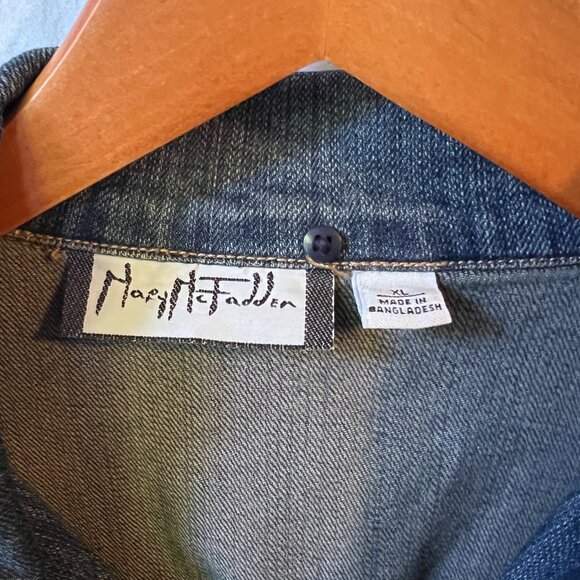 Mary McFadden Denim Jacket Size XL - Picture 3 of 3